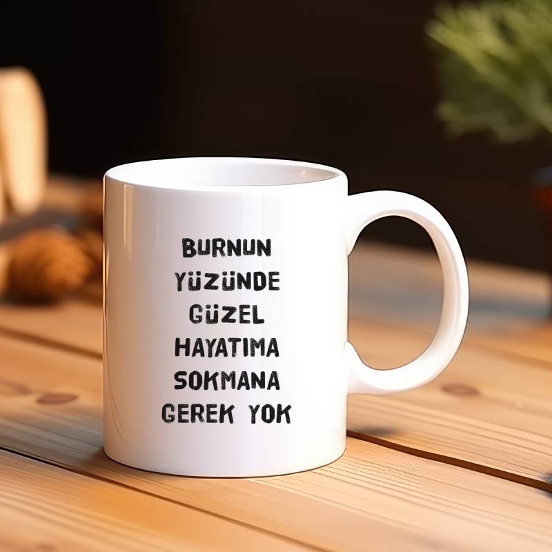 Söz Hediyelik Kupa (Burnun Yüzünde Güzel)